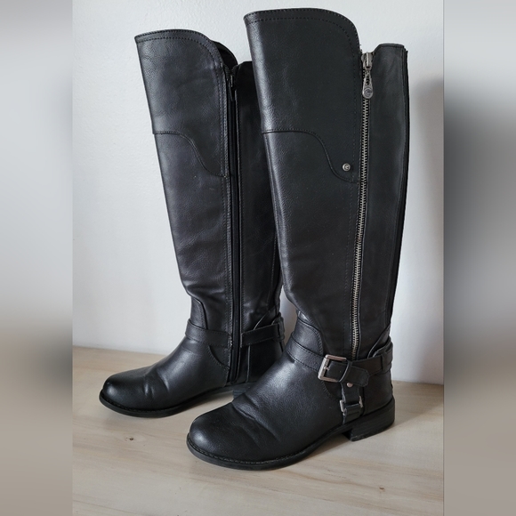 G By Guess Black Riding Boots Size 6 